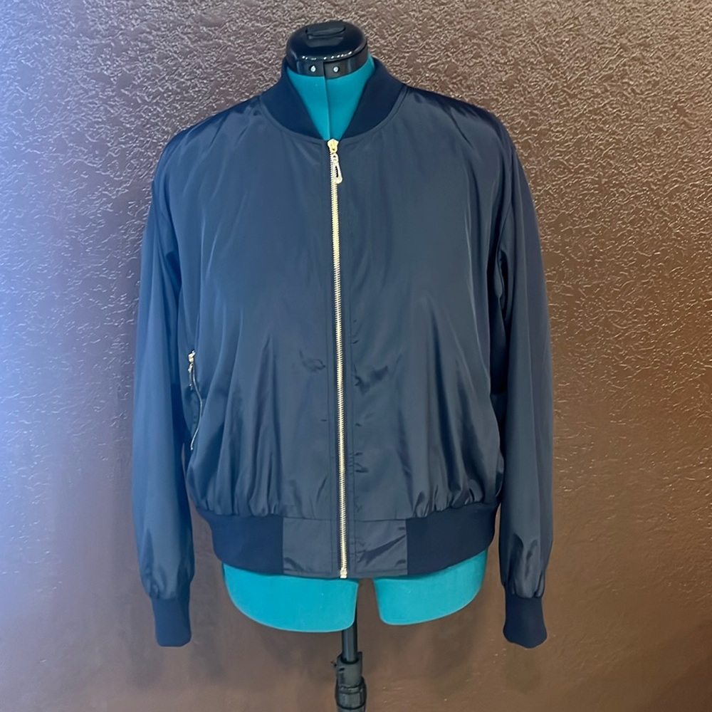 Navy Blue Bomber Jacket